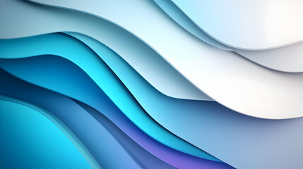 Obraz premium Abstract Blue and White Wave Background