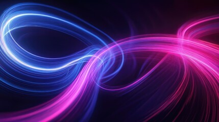 Colorful Abstract Waves of Light in Blue and Pink Creating a Dynamic and Energetic Visual Background
