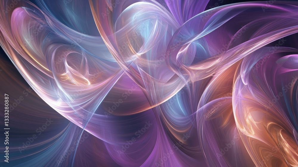 Poster abstract swirls of color and light creating vibrant energy and motion in a digital artistic backgrou