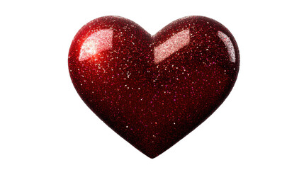 red heart isolated on white background