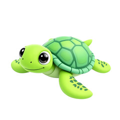 Fototapeta premium Cute Cartoon Sea Turtle