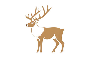 Fototapeta premium Majestic Deer with Large Antlers Illustration