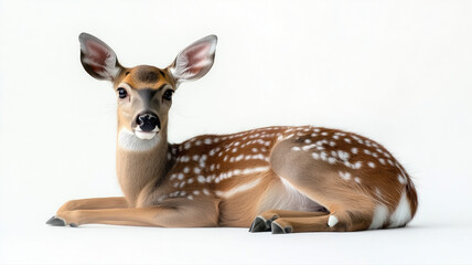 Fototapeta premium Deer isolated on white background.