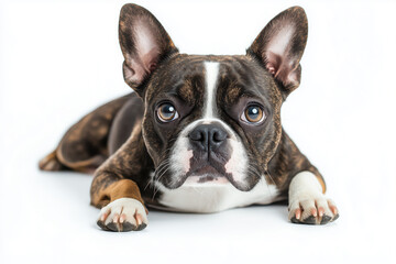 Dog isolated on white background.