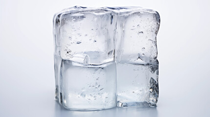 Large Clear Ice Cubes Melting Closeup Texture