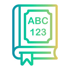 abc Line Gradient Icon