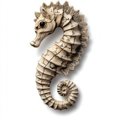 Fototapeta premium Studio shot of a seahorse-shaped coastal frame, isolated with soft lighting, creating a professional and versatile look