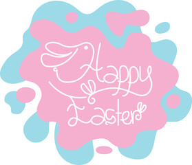 Colorful Happy Easter Greeting Illustration