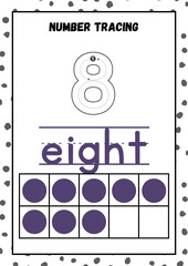Introduce your child to the exciting world of numbers with this 8 Number Tracing Worksheet and Coloring Page! This fun and educational printable is designed for preschoolers, toddlers.