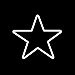 Obraz premium Basic star silhouette with white border for graphic or icon use
