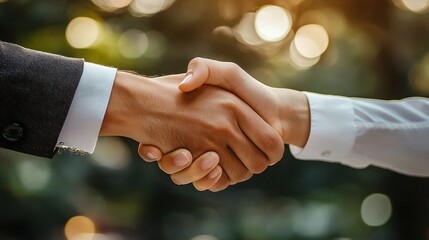 Handshake between a young entrepreneur and a mentor symbolic of business coaching and guidance