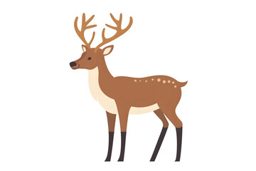 Obraz premium A majestic deer with antlers standing gracefully perfect for nature wildlife and forest them