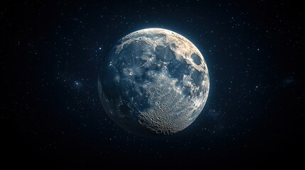 Obraz premium Detailed moon in space