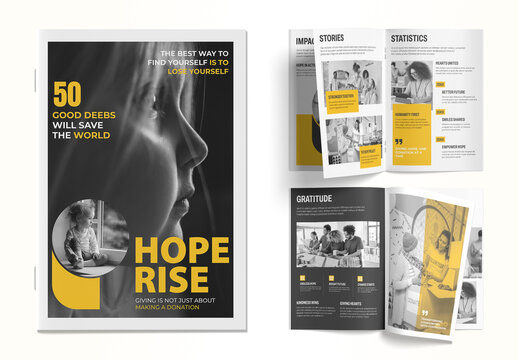 Digital Charity Ebook Magazine Template