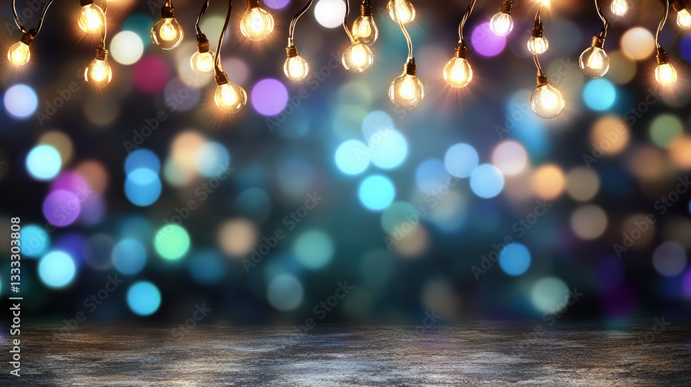 Aufkleber dynamic shapes and colors in vibrant abstract bokeh background