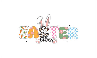 Easter Vibes Sublimation T-Shirt Design