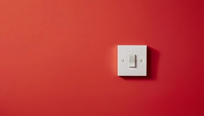 light switch on red wall