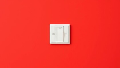 light switch on red wall