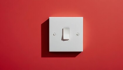 light switch on red wall