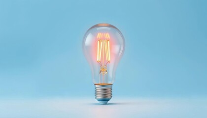 light bulb on black background