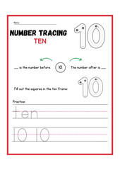 Make learning fun and engaging with this 10 Number Tracing Worksheet and Coloring Page! Designed for preschoolers, toddlers, and kindergarten learners, this printable worksheet helps kids.