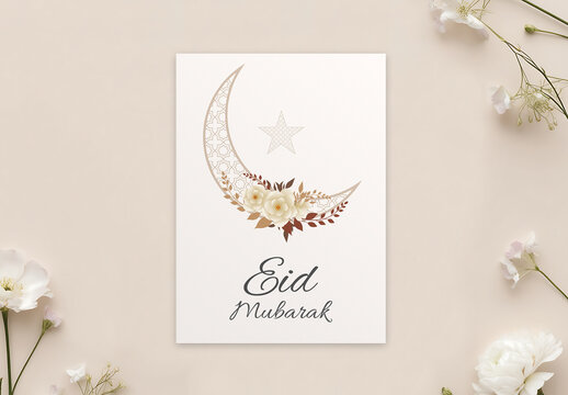 Printable Eid Mubarak Card Design