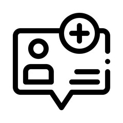 Fototapeta premium Follower request line icon