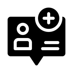 Obraz premium Follower request glyph icon