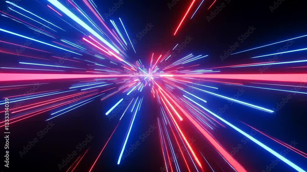 Canvas Prints colorful light streaks create a dynamic energy burst against a dark background during a digital art 