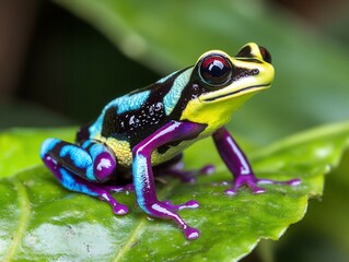 Obraz premium Colorful Frog Rainforest Wildlife Nature Closeup
