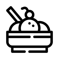 Ice cream line icon