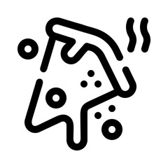 Pizza slice line icon