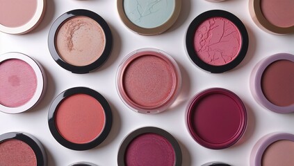 Fototapeta premium Blush palettes on a white background