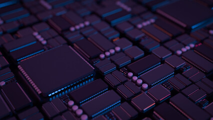 Fototapeta premium The Mother Board for Technology concept 3d Rendering.