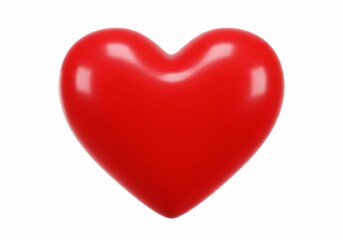 Red heart on white background