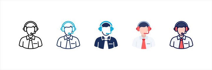 Customer Services Multi Style Icon Set