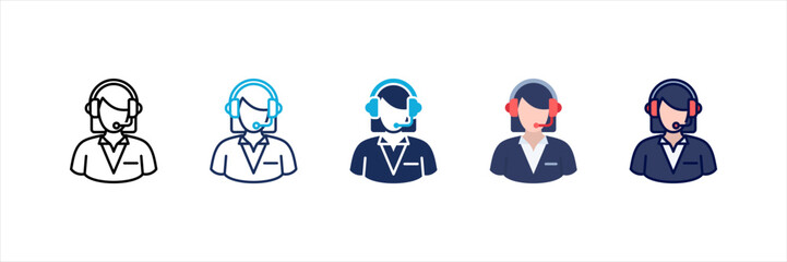 Customer Services Multi Style Icon Set