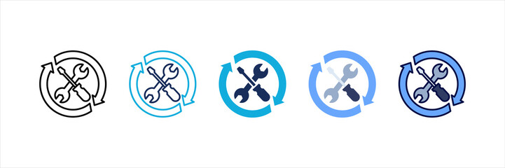 Tools Multi Style Icon Set