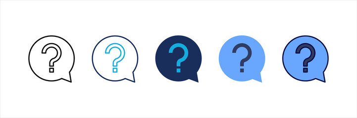 Question Multi Style Icon Set