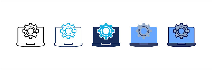 System Update Multi Style Icon Set