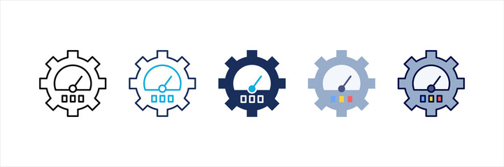 Optimization Multi Style Icon Set