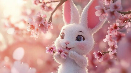 Art Cute Cartoon Perspective Sakura Festival Cherry