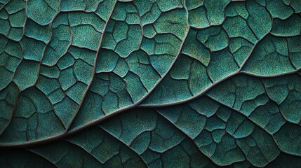 Obraz premium Dark Green Tropical Leaf Texture with Intricate Foliage Design