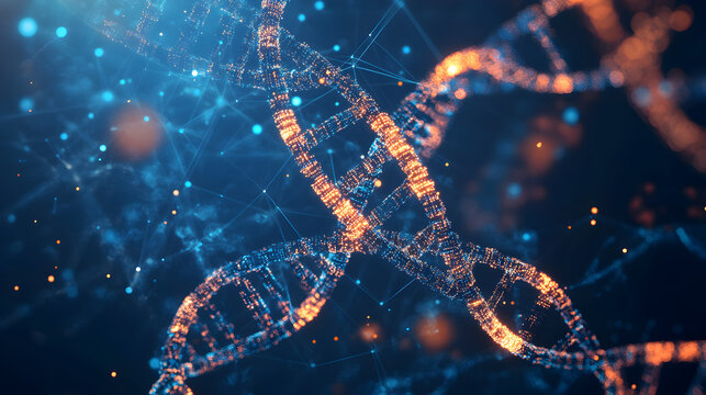 un conjunto de cadenas de ADN de cromosomas del cuerpo humano compuesto de la genetica simbolo en espiral