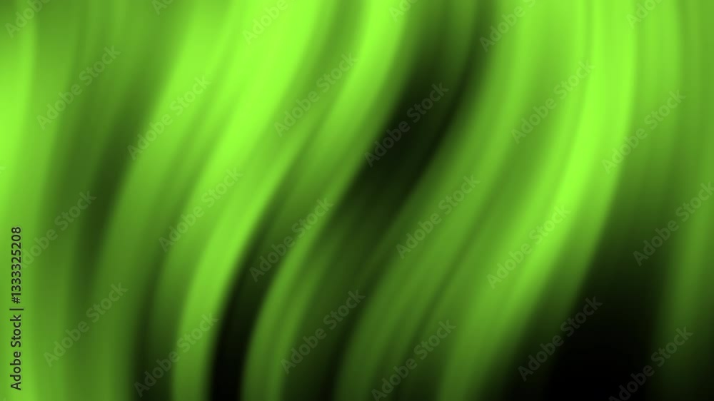 Aufkleber a vibrant green abstract background with flowing, wavy patterns, creating a sense of movement and de
