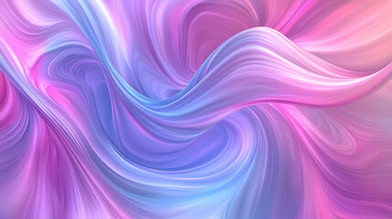 Obraz premium Flowing abstract waves of pink and blue digital art modern design soft environment aesthetic viewpoint