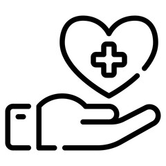 Heart Health Icon for Medical Applications