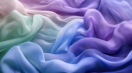 Obraz premium Smooth, flowing pastel colors in a digital artwork.