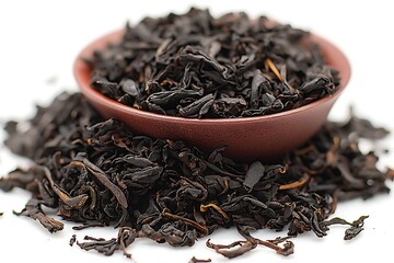 Fototapeta premium Loose Black Tea Leaves in Bowl.