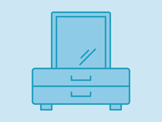 Dresser icon. Furniture and Interior vector icon concept. Simple vector line icon.